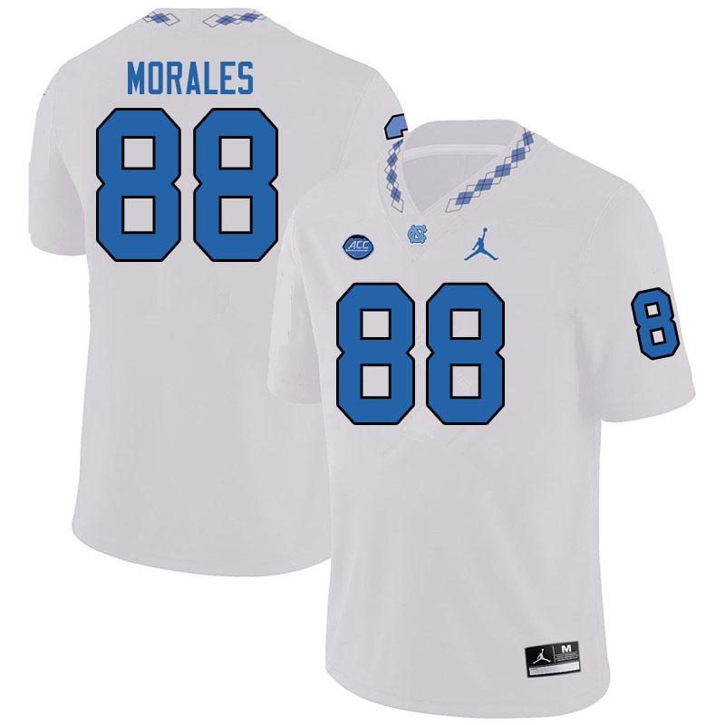 Jordan Brand Men #88 Kamari Morales North Carolina Tar Heels College Football Jerseys Sale-White